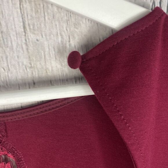 Tobi Skull Embroidered Long Sleeve Backless Sheath Dress Size Large - Picture 7 of 10